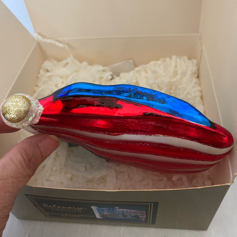 NEW KURT ADLER POLONAISE STARS & STRIPES Christmas ornament  FLAG USA AP 1479 - Picture 4 of 8